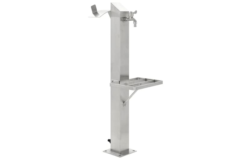 Vattenpost för trädgården 95 cm rostfritt stål fyrkantig - Silver - Trädgård & spabad - Utemiljö - Bevattning & vattenpump - Vattenutkastare
