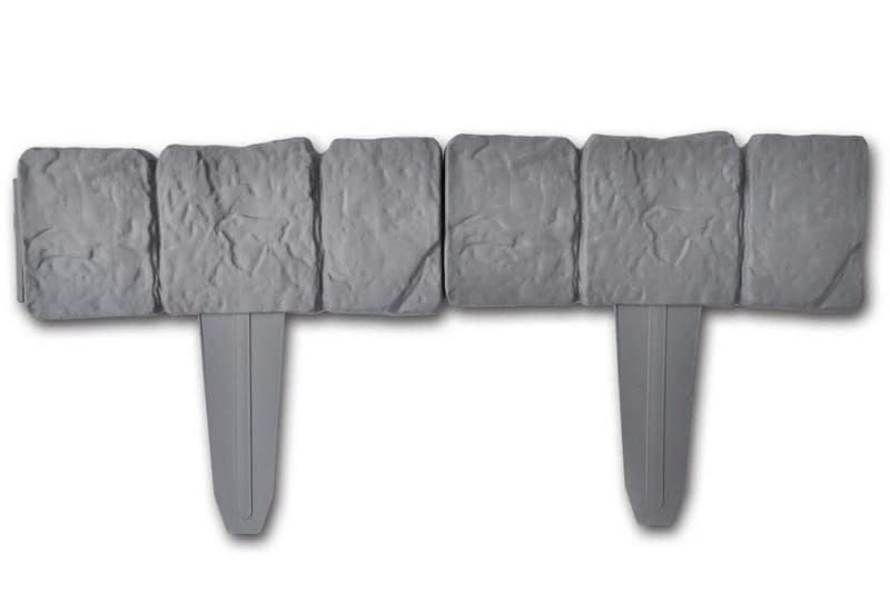Gräskant plast stendesign 41-pack 10 meter - Grå - Trädgård & spabad - Utemiljö - Sten, grus & sand - Kantsten
