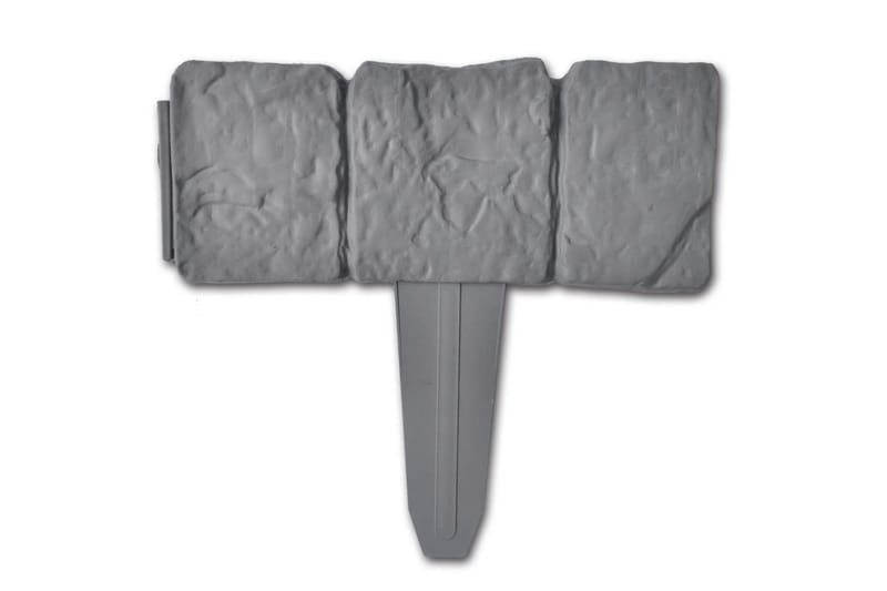 Gräskant plast stendesign 41-pack 10 meter - Grå - Trädgård & spabad - Utemiljö - Sten, grus & sand - Kantsten