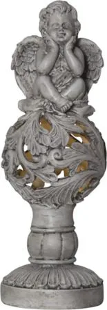Angel Solcellsdekoration 27 cm, beige