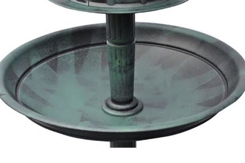 Fågelbad/matare med soldriven lampa - Grön - Trädgård & spabad - Utemiljö - Trädgårdsdekoration - Damm & fontän