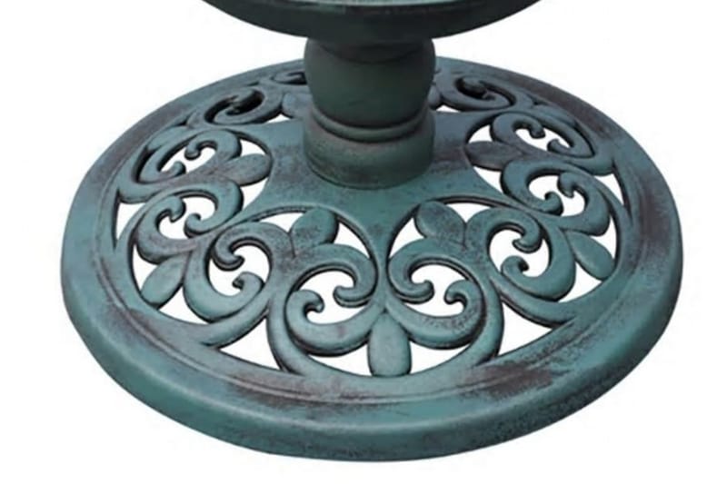 Fågelbad/matare med soldriven lampa - Grön - Trädgård & spabad - Utemiljö - Trädgårdsdekoration - Damm & fontän