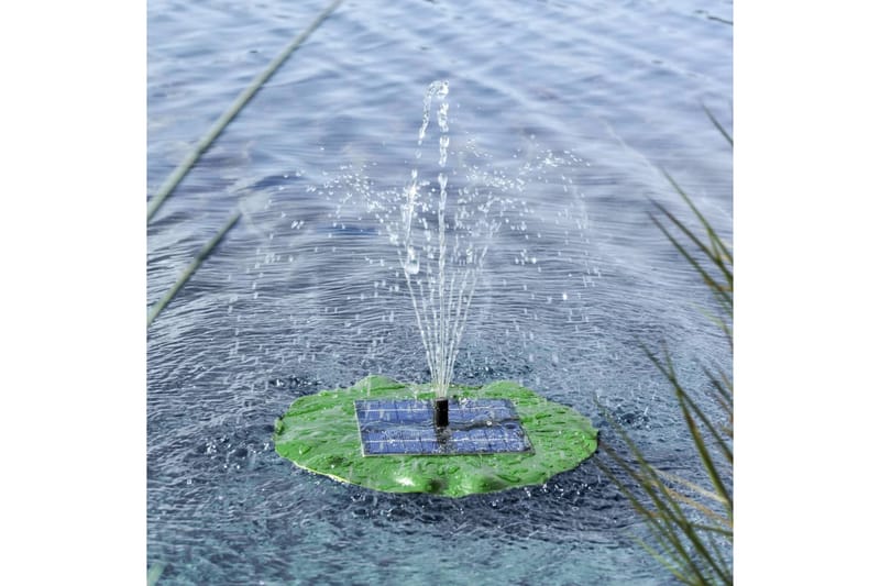 HI Soldriven flytande fontänpump lotusblad - Grön - Fontänpump - Damm & fontän