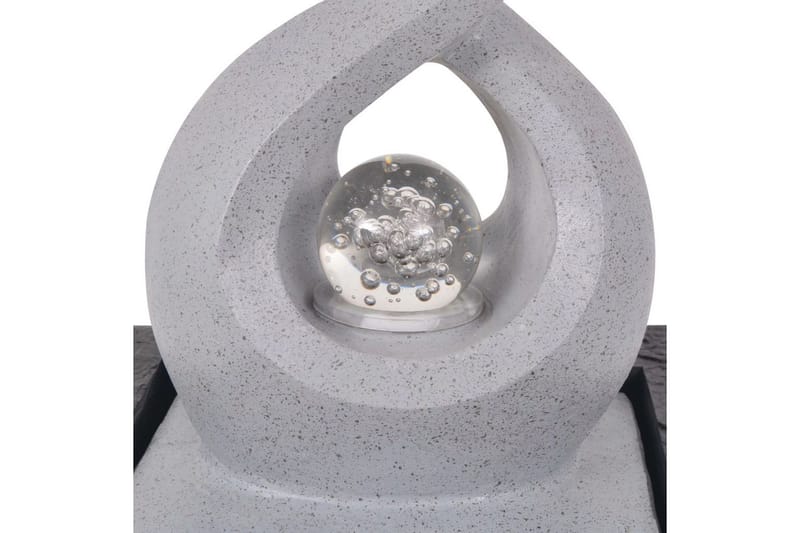 Inomhusfontän med LED polyresin - Grå - Trädgård & spabad - Utemiljö - Trädgårdsdekoration - Damm & fontän