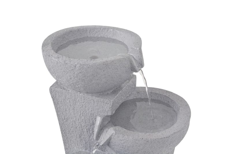 Inomhusfontän med LED polyresin - Grå - Trädgård & spabad - Utemiljö - Trädgårdsdekoration - Damm & fontän
