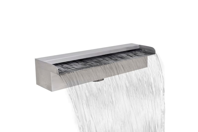 Rektangulärt Vattenfall Poolfontän i rostfritt stål 45 cm - Silver - Trädgård & spabad - Utemiljö - Trädgårdsdekoration - Damm & fontän