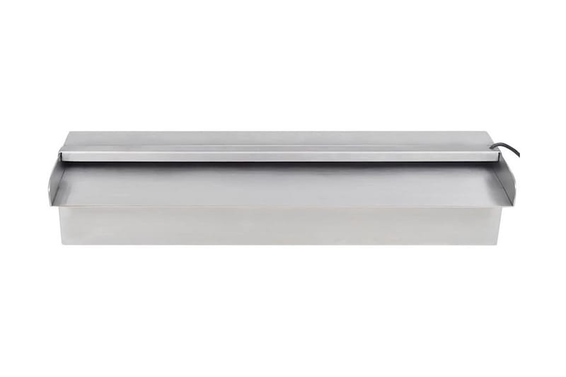 Rektangulärt Vattenfall Poolfontän m LEDs i rostfritt stål 4 - Silver - Trädgård & spabad - Utemiljö - Trädgårdsdekoration - Damm & fontän