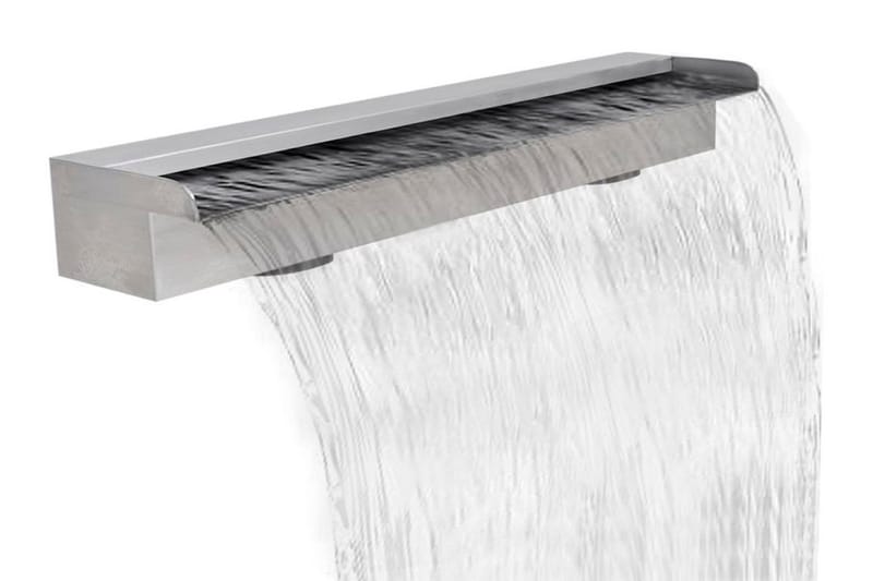 Rektangulärt Vattenfall Poolfontän i rostfritt stål 90 cm - Silver - Damm & fontän - Vattenfall damm