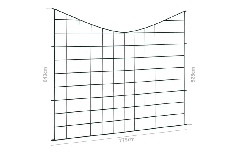 Staket till damm låg båge 77,5x64 cm grön - Grön - Trädgård & spabad - Utemiljö - Trädgårdsdekoration - Damm & fontän - Dammduk