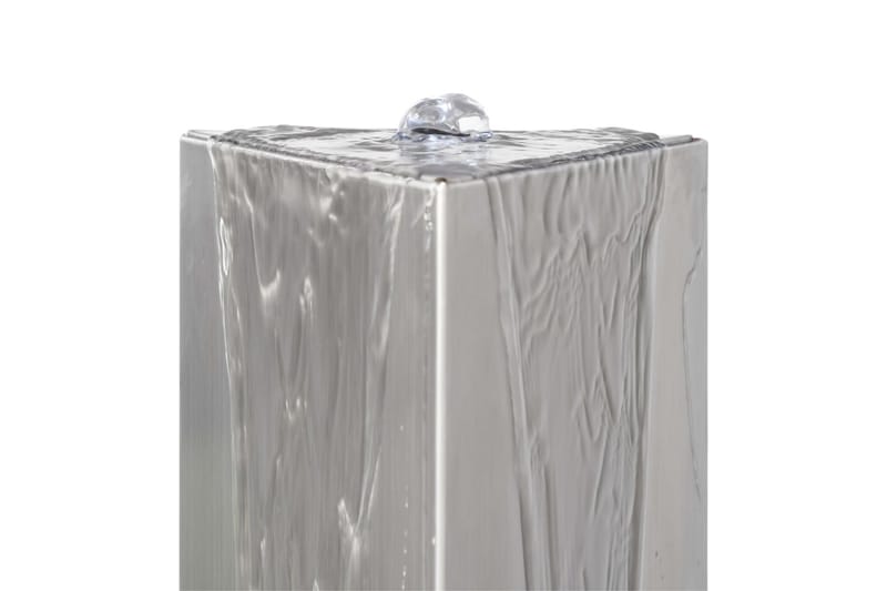 Trädgårdsfontän 37,7x32,6x110 rostfritt stål - Silver - Trädgård & spabad - Utemiljö - Trädgårdsdekoration - Damm & fontän