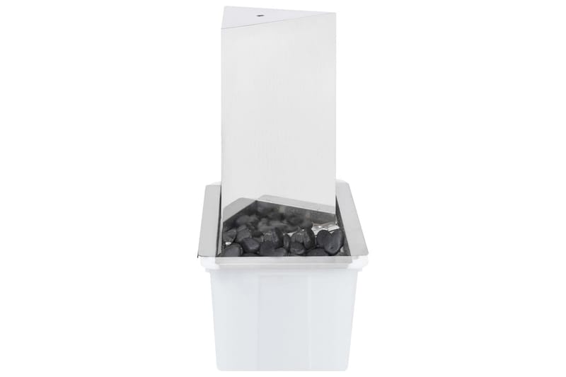 Trädgårdsfontän med pump rostfritt stål 76 cm trekantig - Silver - Trädgård & spabad - Utemiljö - Trädgårdsdekoration - Damm & fontän