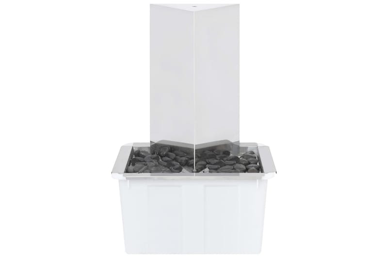 Trädgårdsfontän med pump rostfritt stål 76 cm trekantig - Silver - Trädgård & spabad - Utemiljö - Trädgårdsdekoration - Damm & fontän