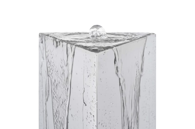 Trädgårdsfontän med pump rostfritt stål 76 cm trekantig - Silver - Trädgård & spabad - Utemiljö - Trädgårdsdekoration - Damm & fontän