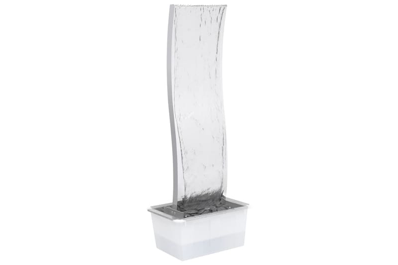 Trädgårdsfontän med pump rostfritt stål 130 cm S-formad - Silver - Trädgård & spabad - Utemiljö - Trädgårdsdekoration - Damm & fontän