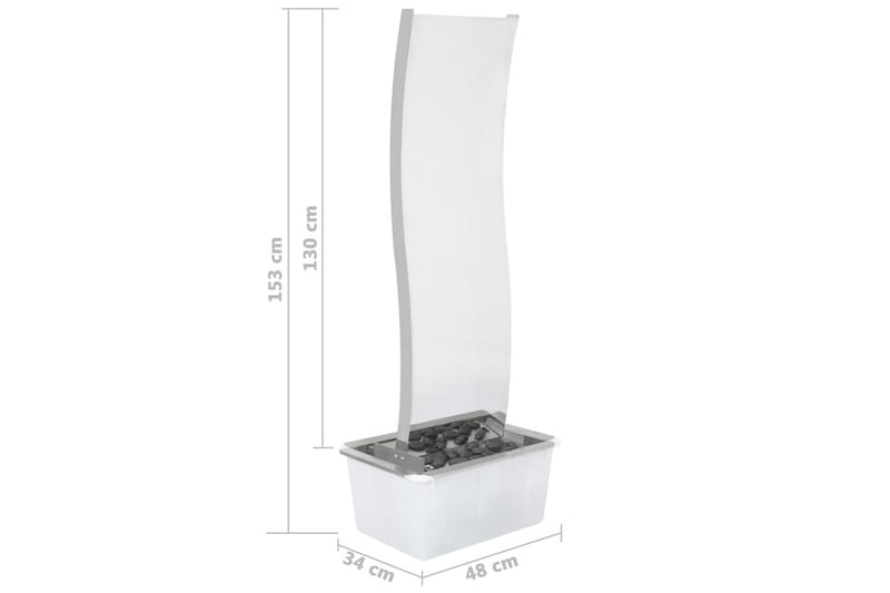 Trädgårdsfontän med pump rostfritt stål 130 cm S-formad - Silver - Trädgård & spabad - Utemiljö - Trädgårdsdekoration - Damm & fontän