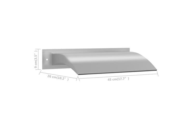 Trädgårdsfontän silver 45x9x26 cm rostfritt stål - Silver - Trädgård & spabad - Utemiljö - Trädgårdsdekoration - Damm & fontän