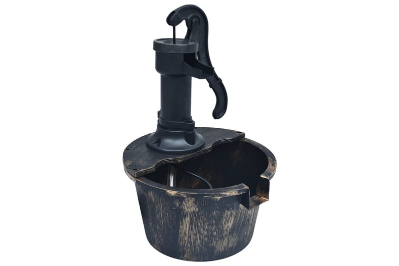 Trädgårdsfontän tunna med pump - Brun - Trädgård & spabad - Utemiljö - Trädgårdsdekoration - Damm & fontän