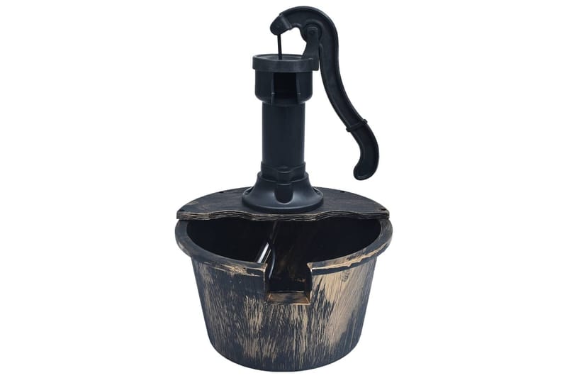 Trädgårdsfontän tunna med pump - Brun - Trädgård & spabad - Utemiljö - Trädgårdsdekoration - Damm & fontän