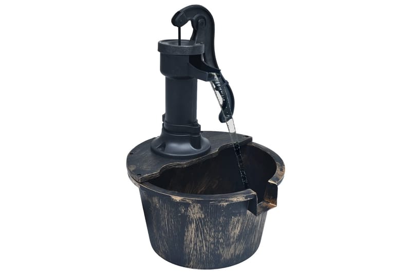 Trädgårdsfontän tunna med pump - Brun - Trädgård & spabad - Utemiljö - Trädgårdsdekoration - Damm & fontän