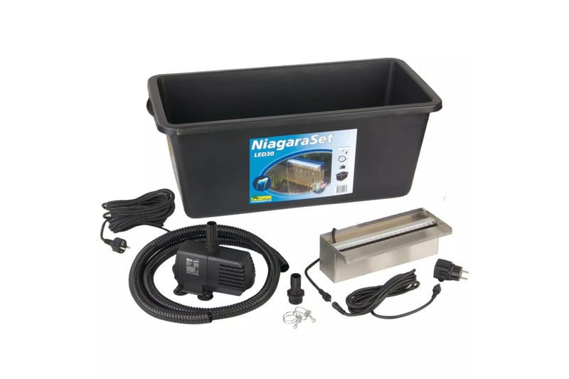 Ubbink Niagara vattenfall 30 cm LED med pump - Silver - Trädgård & spabad - Utemiljö - Trädgårdsdekoration - Damm & fontän