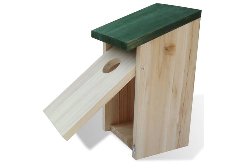 Fågelholkar 8 st trä 12x12x22 cm - Beige - Fågelmatare & holkar