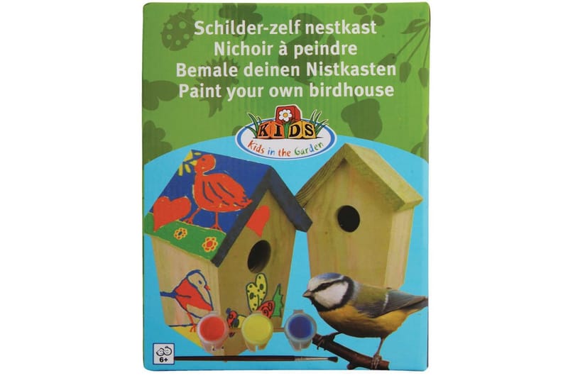 Esschert Design Fågelholk med målarfärg 14.8x11.7x20 cm KG14 - Brun - Fågelmatare & holkar