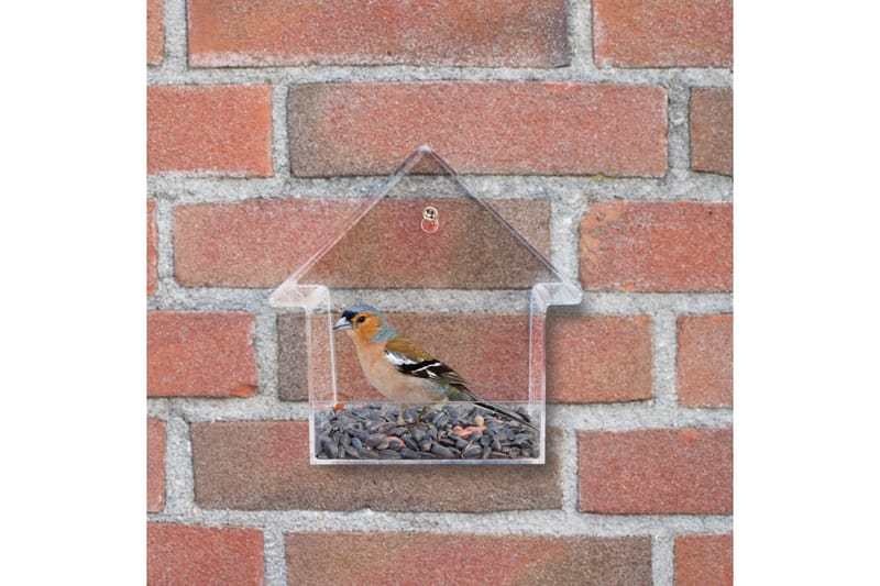 Esschert Design Fågelmatare i akryl 15x10x15,3 cm FB370 - Grå - Trädgård & spabad - Utemiljö - Trädgårdsdekoration - Fågelmatare & holkar