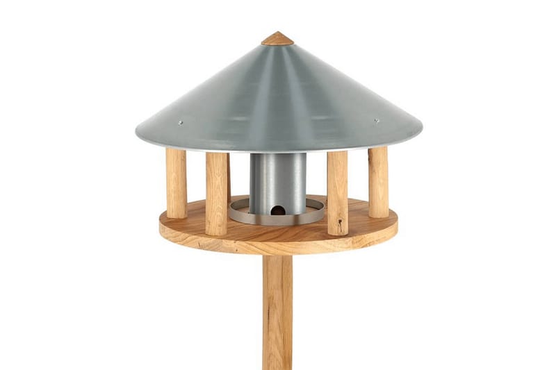 Esschert Design Fågelmatare med silo och runt tak zink - Flerfärgsdesign - Fågelmatare & holkar