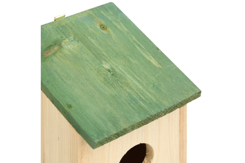 Fågelholkar 10 st massivt granträ 12x12x22 cm - Brun - Trädgård & spabad - Utemiljö - Trädgårdsdekoration - Fågelmatare & holkar