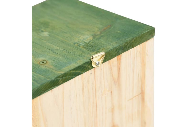 Fågelholkar 10 st massivt granträ 12x12x22 cm - Brun - Trädgård & spabad - Utemiljö - Trädgårdsdekoration - Fågelmatare & holkar