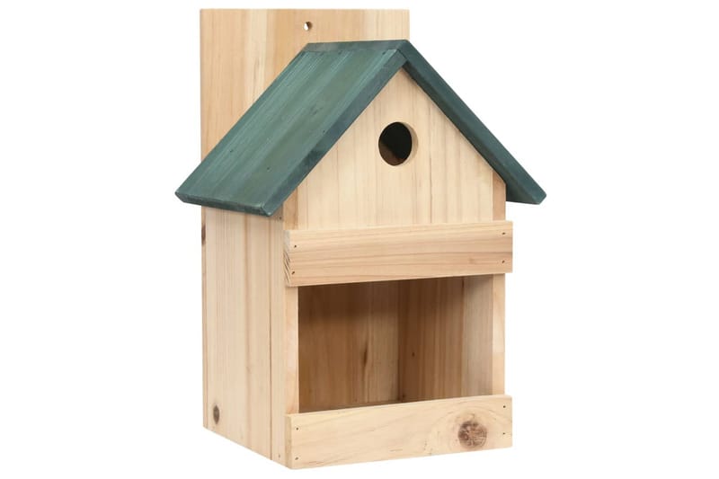 Fågelholkar 4 st 23x19x33 cm granträ - Vit - Trädgård & spabad - Utemiljö - Trädgårdsdekoration - Fågelmatare & holkar