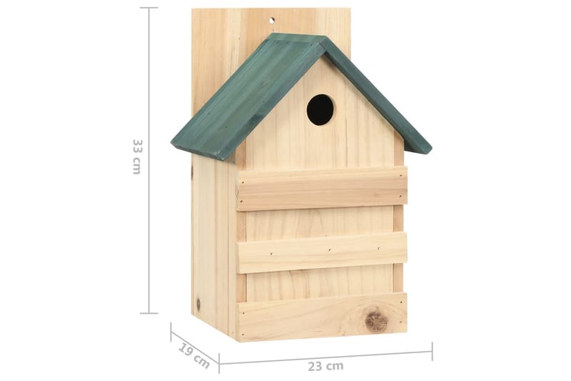 Fågelholkar 4 st 23x19x33 cm granträ - Vit - Trädgård & spabad - Utemiljö - Trädgårdsdekoration - Fågelmatare & holkar