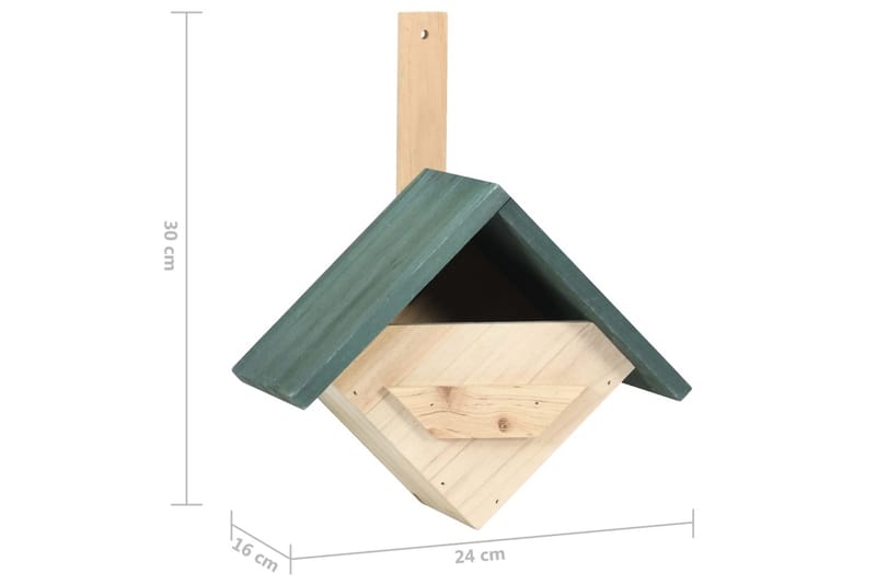 Fågelholkar 4 st 24x16x30 cm granträ - Vit - Trädgård & spabad - Utemiljö - Trädgårdsdekoration - Fågelmatare & holkar