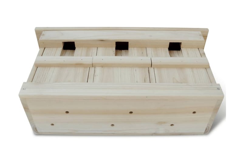 Sparvfågelholk 44x15,5x21,5 cm - Brun - Trädgård & spabad - Utemiljö - Trädgårdsdekoration - Fågelmatare & holkar
