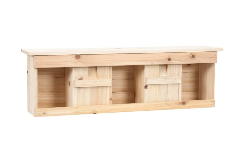 Sparvholk med 5 kammare 68x15x21 cm granträ - Vit - Trädgård & spabad - Utemiljö - Trädgårdsdekoration - Fågelmatare & holkar