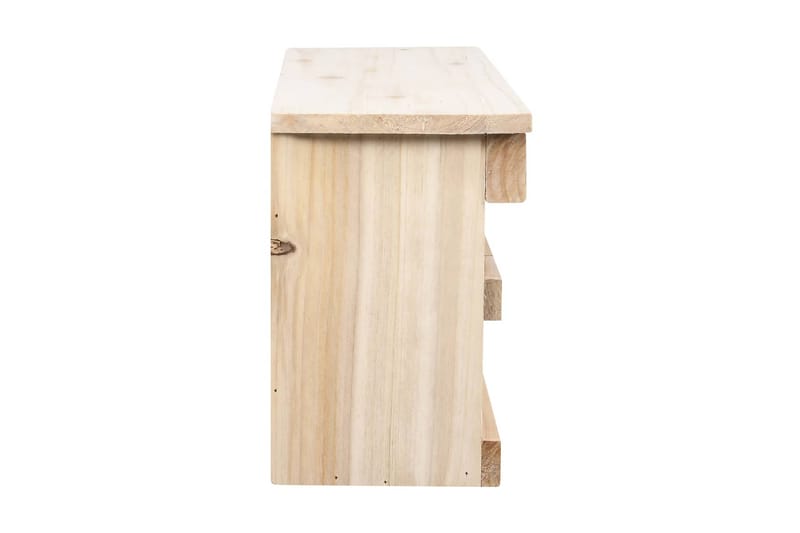 Sparvholk med 5 kammare 68x15x21 cm granträ - Vit - Trädgård & spabad - Utemiljö - Trädgårdsdekoration - Fågelmatare & holkar