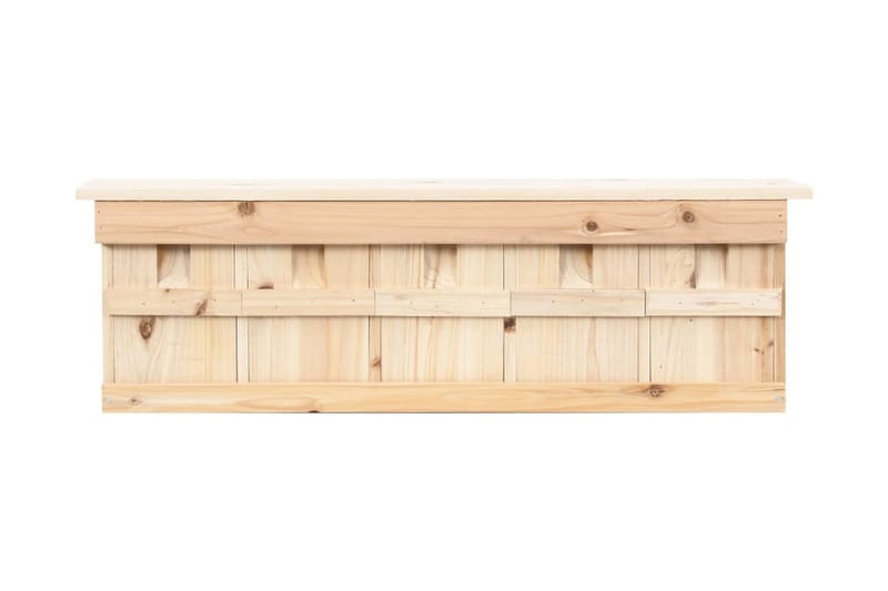 Sparvholk med 5 kammare 68x15x21 cm granträ - Vit - Trädgård & spabad - Utemiljö - Trädgårdsdekoration - Fågelmatare & holkar