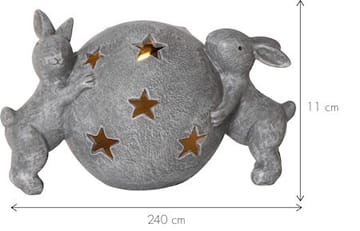 Harriet Solcellsdekoration 24 cm - grå - Trädgård & spabad - Utemiljö - Trädgårdsdekoration - Trädgårdsfigurer & trädgårdsprydnad