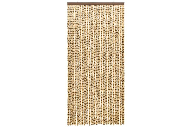 Insektsdraperi beige och brun 100x220 cm chenille - Beige - Trädgård & spabad - Utemiljö - Trädgårdsdekoration - Myggnät & insektsnät