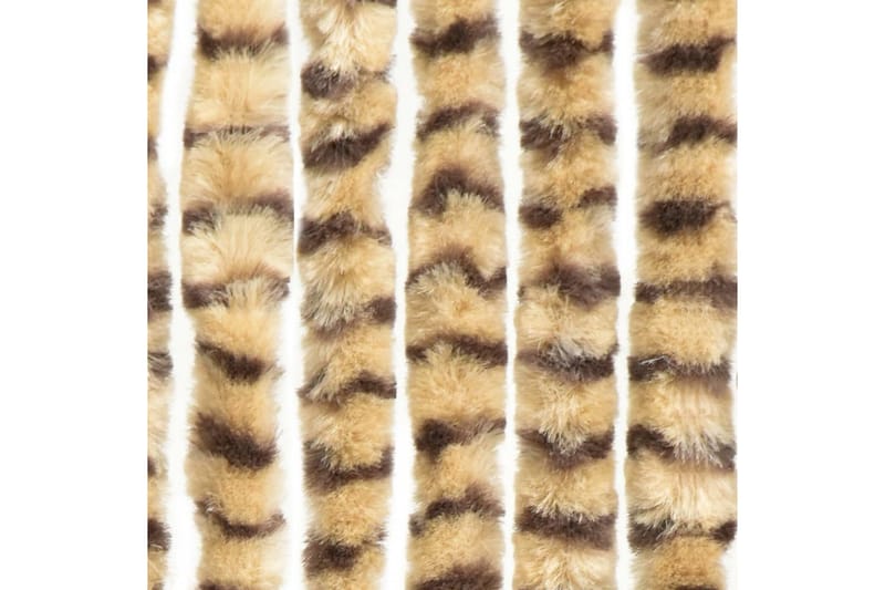 Insektsdraperi beige och brun 100x220 cm chenille - Beige - Friluftsutrustning - Myggnät & insektsnät - Myggskydd