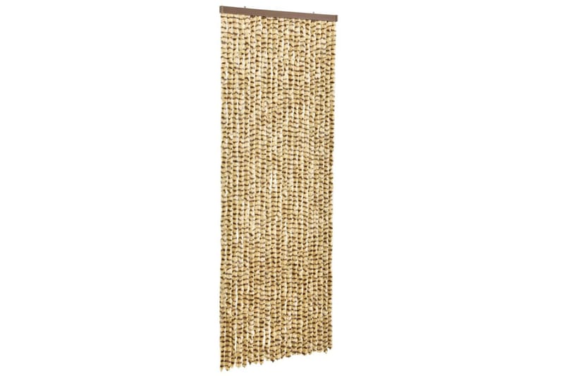 Insektsdraperi beige och brun 56x185 cm chenille - Beige - Trädgård & spabad - Utemiljö - Trädgårdsdekoration - Myggnät & insektsnät