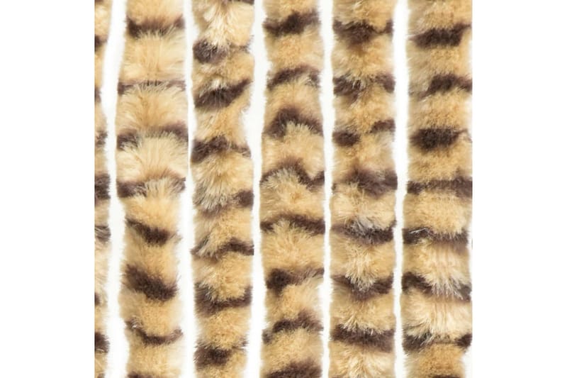 Insektsdraperi beige och brun 90x220 cm chenille - Beige - Trädgård & spabad - Utemiljö - Trädgårdsdekoration - Myggnät & insektsnät