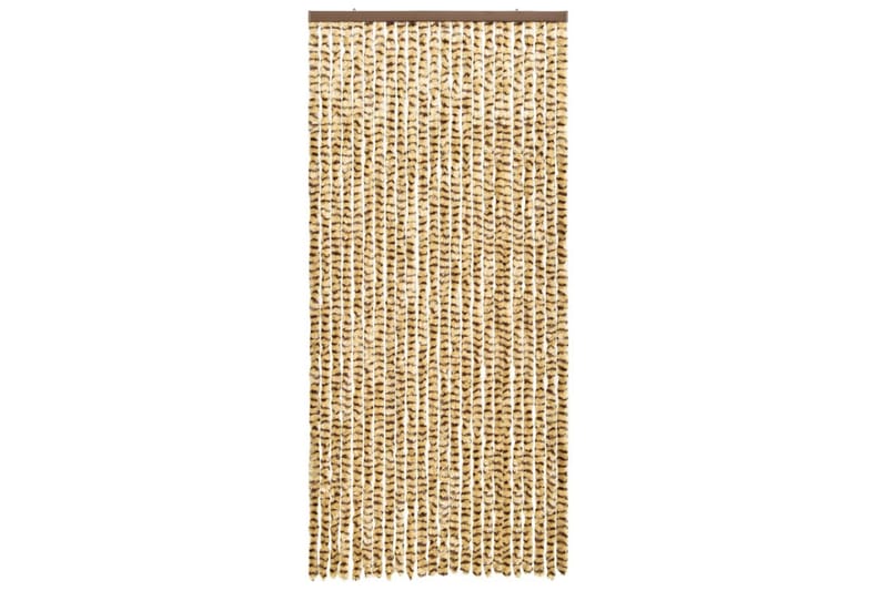 Insektsdraperi beige och brun 90x220 cm chenille - Beige - Trädgård & spabad - Utemiljö - Trädgårdsdekoration - Myggnät & insektsnät