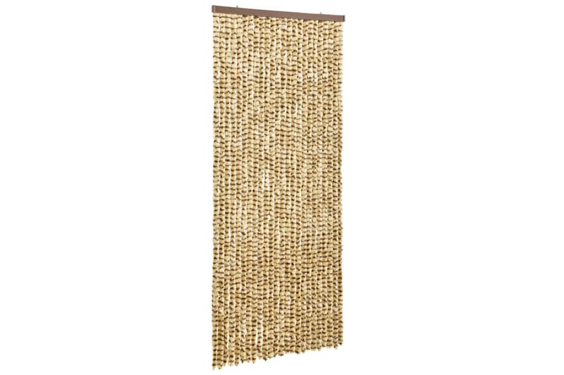 Insektsdraperi beige och brun 90x220 cm chenille - Beige - Trädgård & spabad - Utemiljö - Trädgårdsdekoration - Myggnät & insektsnät