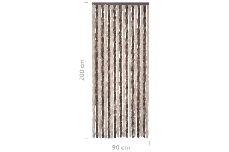 Insektsdraperi beige och ljusbrun 90x200 cm chenille - Brun|Beige - Trädgård & spabad - Utemiljö - Trädgårdsdekoration - Myggnät & insektsnät