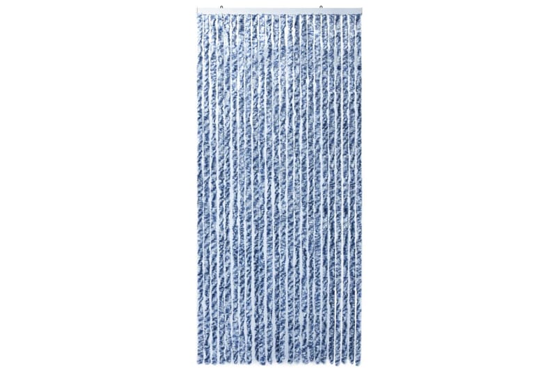 Insektsdraperi blå, vit och silver 100x220 cm chenille - Blå - Trädgård & spabad - Utemiljö - Trädgårdsdekoration - Myggnät & insektsnät