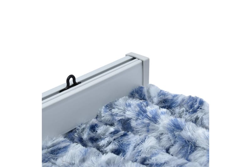 Insektsdraperi blå, vit och silver 100x220 cm chenille - Blå - Trädgård & spabad - Utemiljö - Trädgårdsdekoration - Myggnät & insektsnät