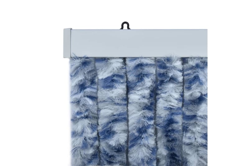Insektsdraperi blå, vit och silver 100x220 cm chenille - Blå - Trädgård & spabad - Utemiljö - Trädgårdsdekoration - Myggnät & insektsnät
