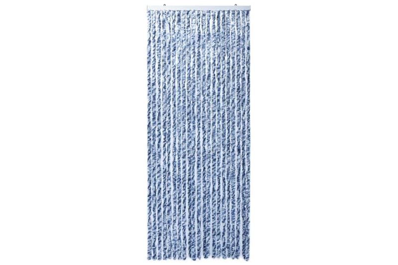 Insektsdraperi blå, vit och silver 90x220 cm chenille - Blå - Trädgård & spabad - Utemiljö - Trädgårdsdekoration - Myggnät & insektsnät