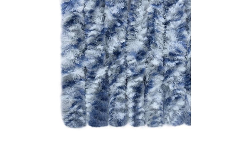 Insektsdraperi blå, vit och silver 90x220 cm chenille - Blå - Trädgård & spabad - Utemiljö - Trädgårdsdekoration - Myggnät & insektsnät